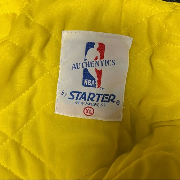 Vintage NBA Starter LA Los Angeles Lakers Black Letterman's Jacket - Men's XL - Picture 7 of 9